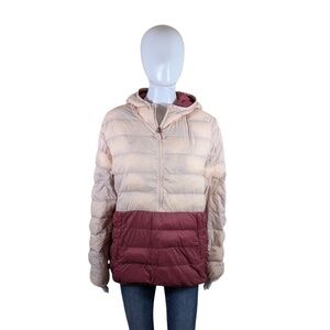Eddie Bauer Pink Down Feather Puffer Coat Size L